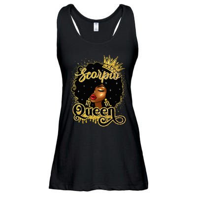 Scorpio Queen Birthday Afro Natural Hair Black Wo  Ladies Essential Flowy Tank