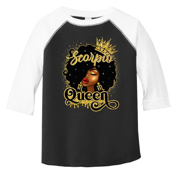 Scorpio Queen Birthday Afro Natural Hair Black Wo  Toddler Fine Jersey T-Shirt