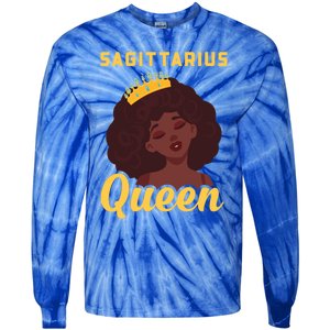 Sagittarius Queen Birthday Black Gift Great Gift Tie-Dye Long Sleeve Shirt