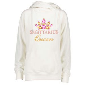 Sagittarius Queen Birthday Cool Gift Astrology Zodiac Sign Gift Womens Funnel Neck Pullover Hood