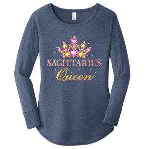 Sagittarius Queen Birthday Cool Gift Astrology Zodiac Sign Gift Women's Perfect Tri Tunic Long Sleeve Shirt