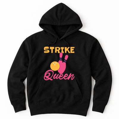 Strike Queen Bowling Team Bowler Gift Hoodie