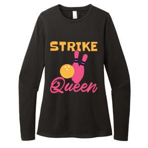 Strike Queen Bowling Team Bowler Gift Womens CVC Long Sleeve Shirt