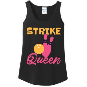 Strike Queen Bowling Team Bowler Gift Ladies Essential Tank