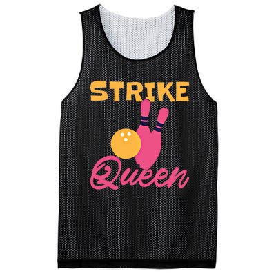 Strike Queen Bowling Team Bowler Gift Mesh Reversible Basketball Jersey Tank