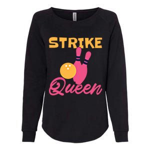 Strike Queen Bowling Team Bowler Gift Womens California Wash Sweatshirt