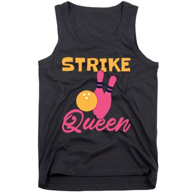 Strike Queen Bowling Team Bowler Gift Tank Top