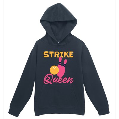 Strike Queen Bowling Team Bowler Gift Urban Pullover Hoodie