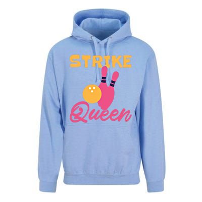 Strike Queen Bowling Team Bowler Gift Unisex Surf Hoodie