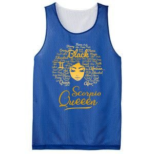 Scorpio Queen Black Queen Birthday Funny Gift Zodiac Gift Mesh Reversible Basketball Jersey Tank