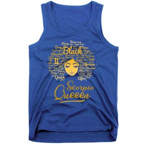 Scorpio Queen Black Queen Birthday Funny Gift Zodiac Gift Tank Top