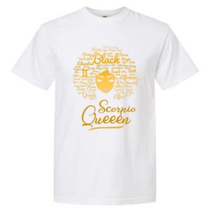 Scorpio Queen Black Queen Birthday Funny Gift Zodiac Gift Garment-Dyed Heavyweight T-Shirt