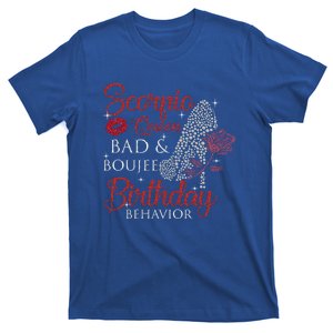 Scorpio Queen Bad Boujee Birthday Behavior High Heels Gift T-Shirt