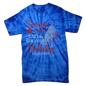 Scorpio Queen Bad Boujee Birthday Behavior High Heels Gift Tie-Dye T-Shirt