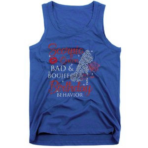 Scorpio Queen Bad Boujee Birthday Behavior High Heels Gift Tank Top