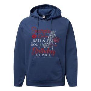 Scorpio Queen Bad Boujee Birthday Behavior High Heels Gift Performance Fleece Hoodie