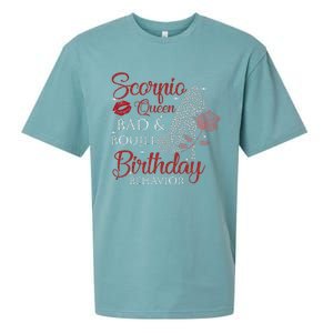 Scorpio Queen Bad Boujee Birthday Behavior High Heels Gift Sueded Cloud Jersey T-Shirt