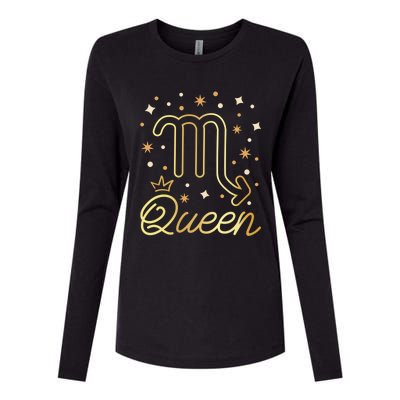 Scorpio Queen Born In October November Scorpio Birthday Gift Womens Cotton Relaxed Long Sleeve T-Shirt