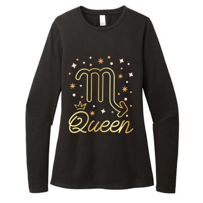 Scorpio Queen Born In October November Scorpio Birthday Gift Womens CVC Long Sleeve Shirt