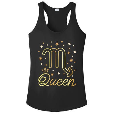 Scorpio Queen Born In October November Scorpio Birthday Gift Ladies PosiCharge Competitor Racerback Tank