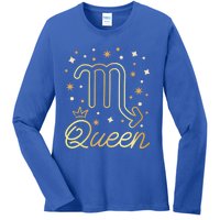 Scorpio Queen Born In October November Scorpio Birthday Gift Ladies Long Sleeve Shirt