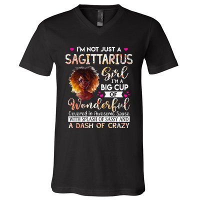 Sagittarius Queens Born in November 22 December 21 Birthday V-Neck T-Shirt