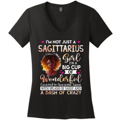 Sagittarius Queens Born in November 22 December 21 Birthday Women's V-Neck T-Shirt