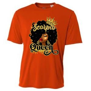 Scorpio Queen Birthday Afro Natural Hair Black Wo  Cooling Performance Crew T-Shirt