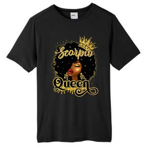 Scorpio Queen Birthday Afro Natural Hair Black Wo  Tall Fusion ChromaSoft Performance T-Shirt