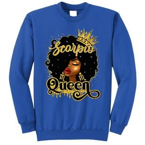 Scorpio Queen Birthday Afro Natural Hair Black Wo  Sweatshirt