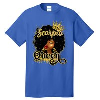 Scorpio Queen Birthday Afro Natural Hair Black Wo  Tall T-Shirt