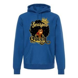 Scorpio Queen Birthday Afro Natural Hair Black Wo  Premium Hoodie