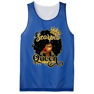 Scorpio Queen Birthday Afro Natural Hair Black Wo  Mesh Reversible Basketball Jersey Tank