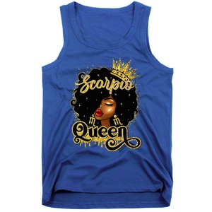 Scorpio Queen Birthday Afro Natural Hair Black Wo  Tank Top