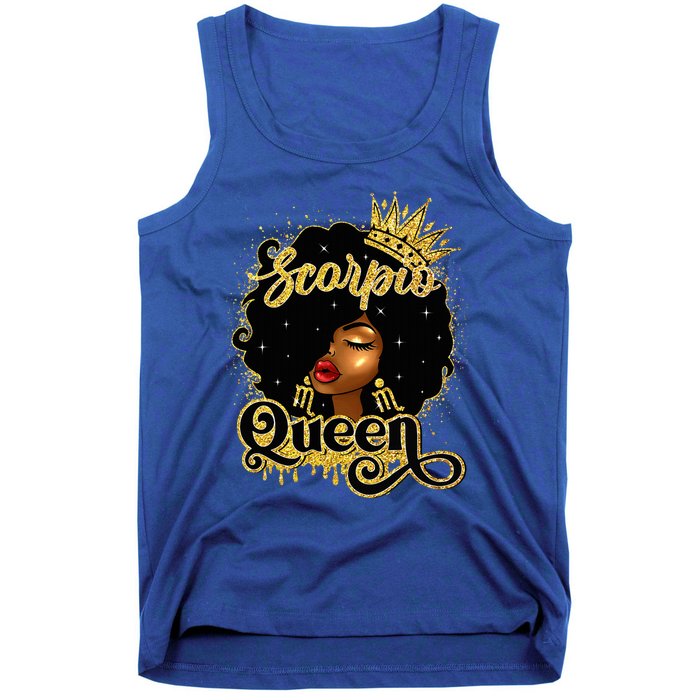 Scorpio Queen Birthday Afro Natural Hair Black Wo  Tank Top