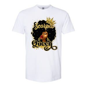 Scorpio Queen Birthday Afro Natural Hair Black Wo  Softstyle CVC T-Shirt