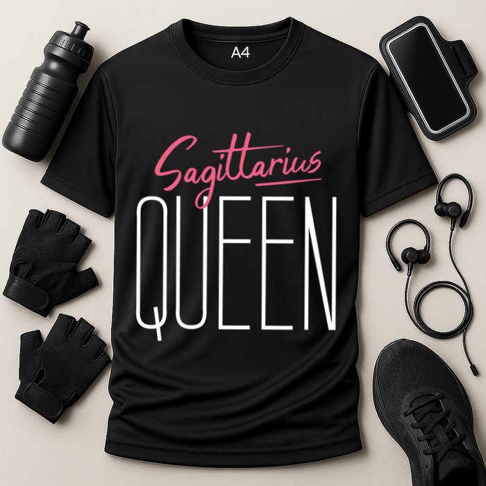 Sagittarius Queen / Classy Sagittarius Quote Design Gift Cooling Performance Crew T-Shirt