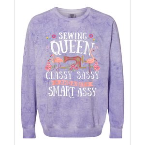 Sewing Queen Classy Sassy And A Bit Smart Assy Sewer Colorblast Crewneck Sweatshirt