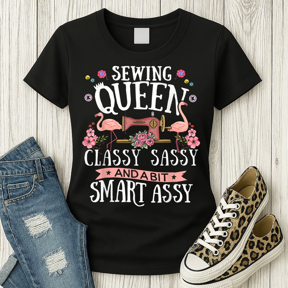 Sewing Queen Classy Sassy And A Bit Smart Assy Sewer Womens T-Shirt