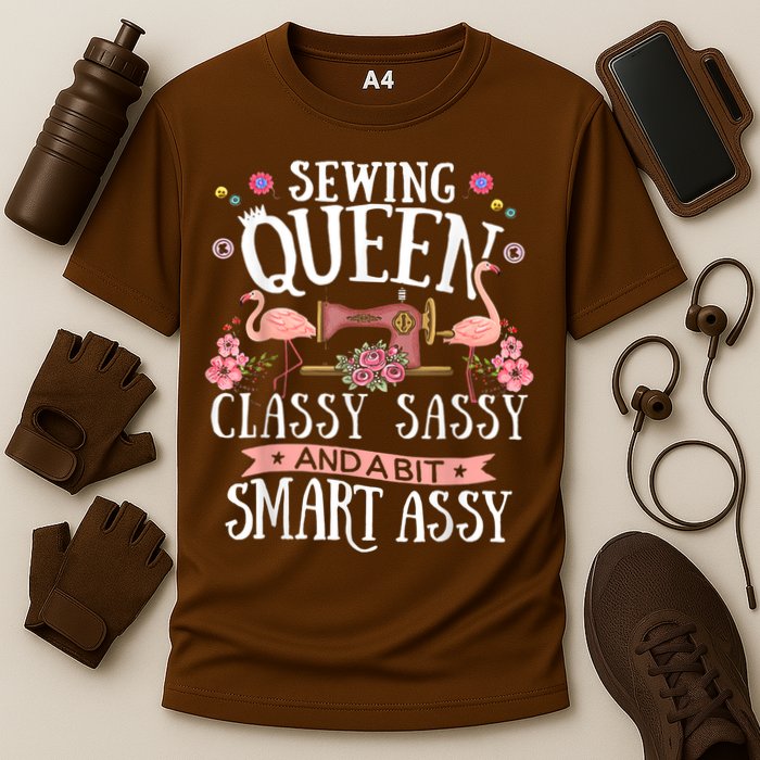 Sewing Queen Classy Sassy And A Bit Smart Assy Sewer Cooling Performance Crew T-Shirt