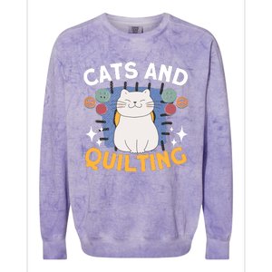 Sewing & Quilting Cats Sewer Quilters Novelty Sewing Colorblast Crewneck Sweatshirt