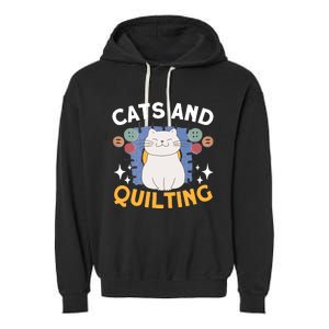 Sewing & Quilting Cats Sewer Quilters Novelty Sewing Garment-Dyed Fleece Hoodie