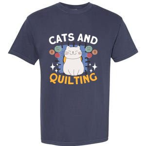 Sewing & Quilting Cats Sewer Quilters Novelty Sewing Garment-Dyed Heavyweight T-Shirt