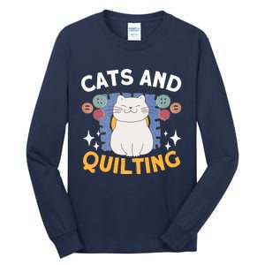 Sewing & Quilting Cats Sewer Quilters Novelty Sewing Tall Long Sleeve T-Shirt