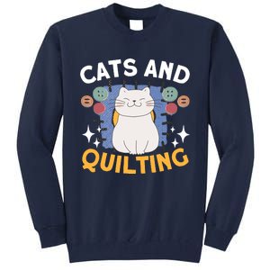 Sewing & Quilting Cats Sewer Quilters Novelty Sewing Tall Sweatshirt