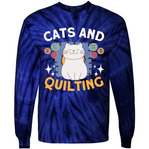 Sewing & Quilting Cats Sewer Quilters Novelty Sewing Tie-Dye Long Sleeve Shirt