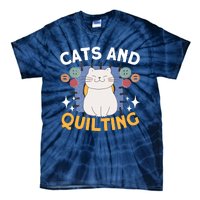 Sewing & Quilting Cats Sewer Quilters Novelty Sewing Tie-Dye T-Shirt