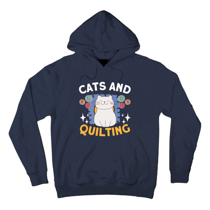 Sewing & Quilting Cats Sewer Quilters Novelty Sewing Tall Hoodie