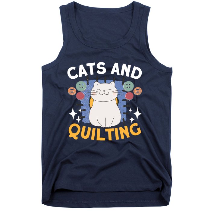 Sewing & Quilting Cats Sewer Quilters Novelty Sewing Tank Top