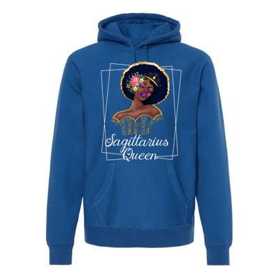 Sagittarius Queen Cool Gift Astrology Birthday Black Gift Premium Hoodie